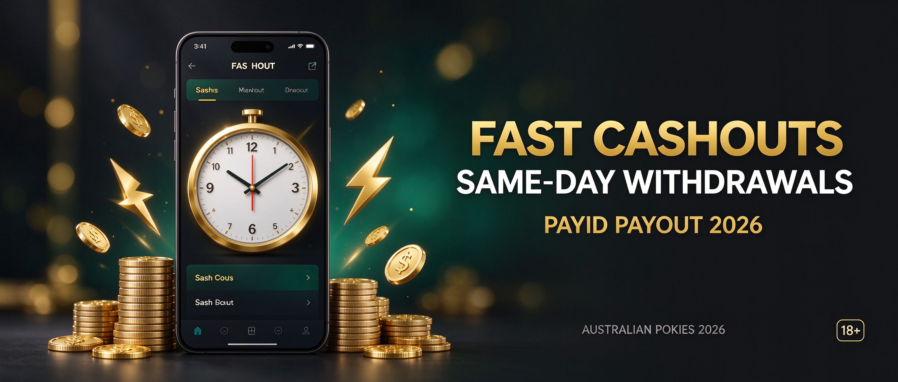 Fast cashouts category, same-day PayID withdrawals for 2026