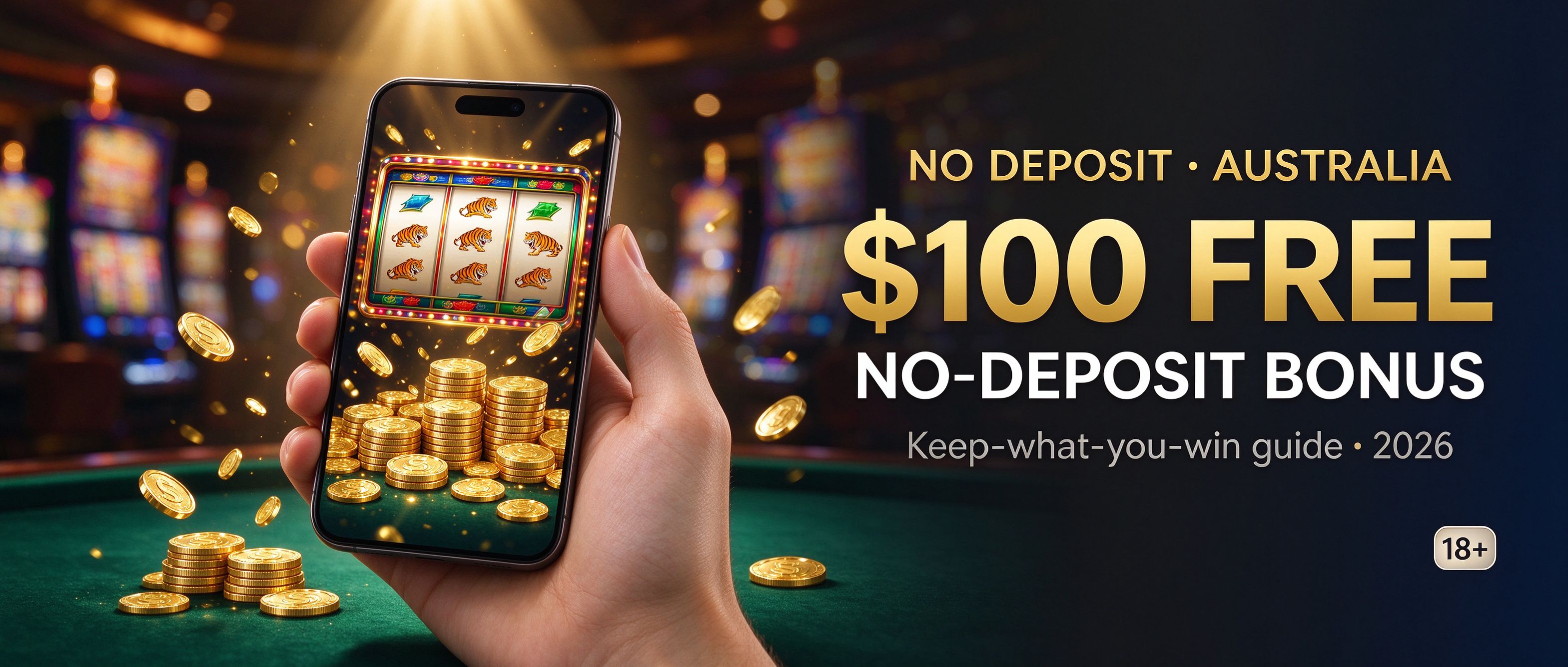 $100 No Deposit Bonus Australia 2026