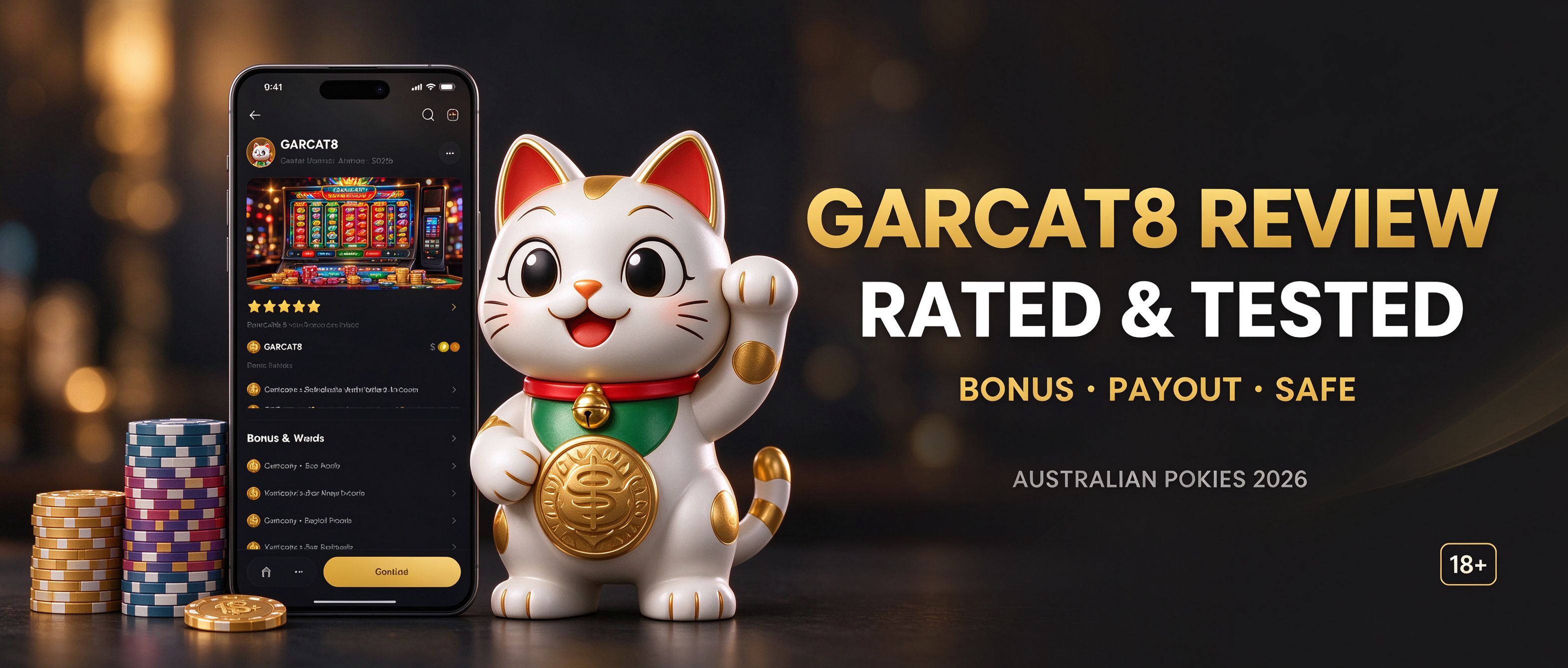 GARCAT8 casino review rated and tested for bonus payout and safety