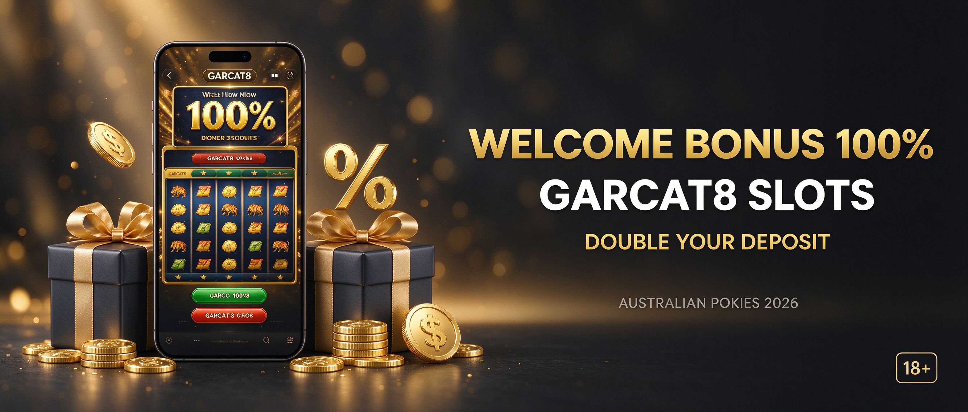 GARCAT8 slot welcome bonus 100 percent, double your deposit