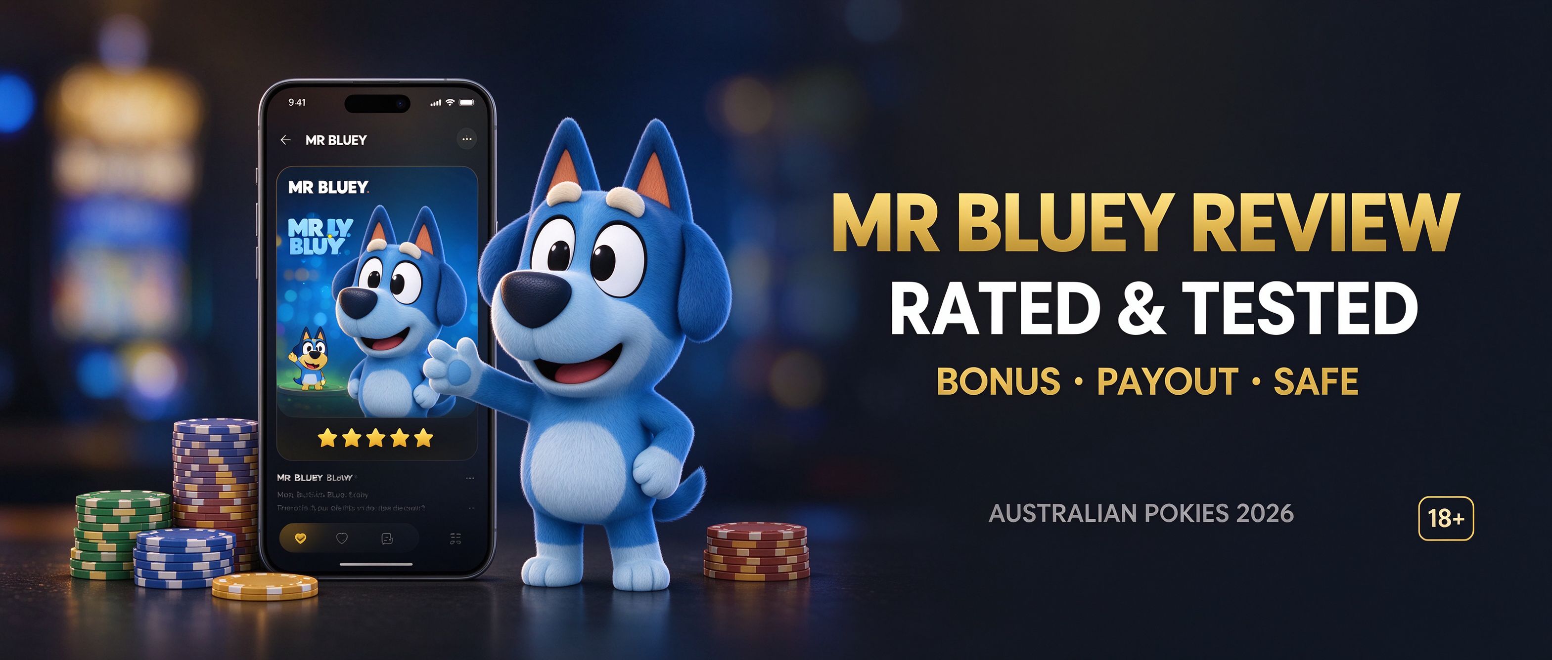 MR BLUEY casino review rated and tested for bonus payout and safety